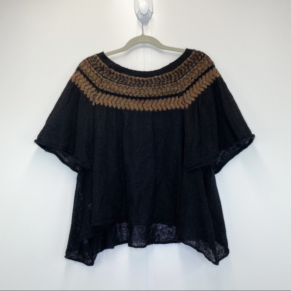 Free People Lock Lomad Sweater Black Wool linen - Picture 4 of 8